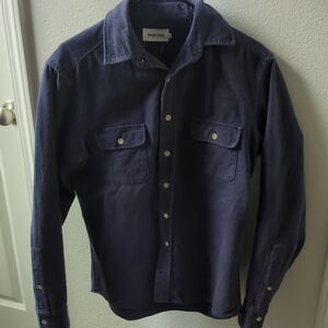 Navy Button-Up Shirt Taylor Stitch 38